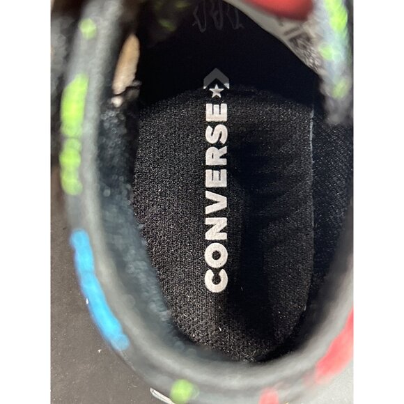 Converse All-Star Infant Size 7 High Top Shoes Dinosaur Print Hook & Loop Strap - Picture 8 of 11